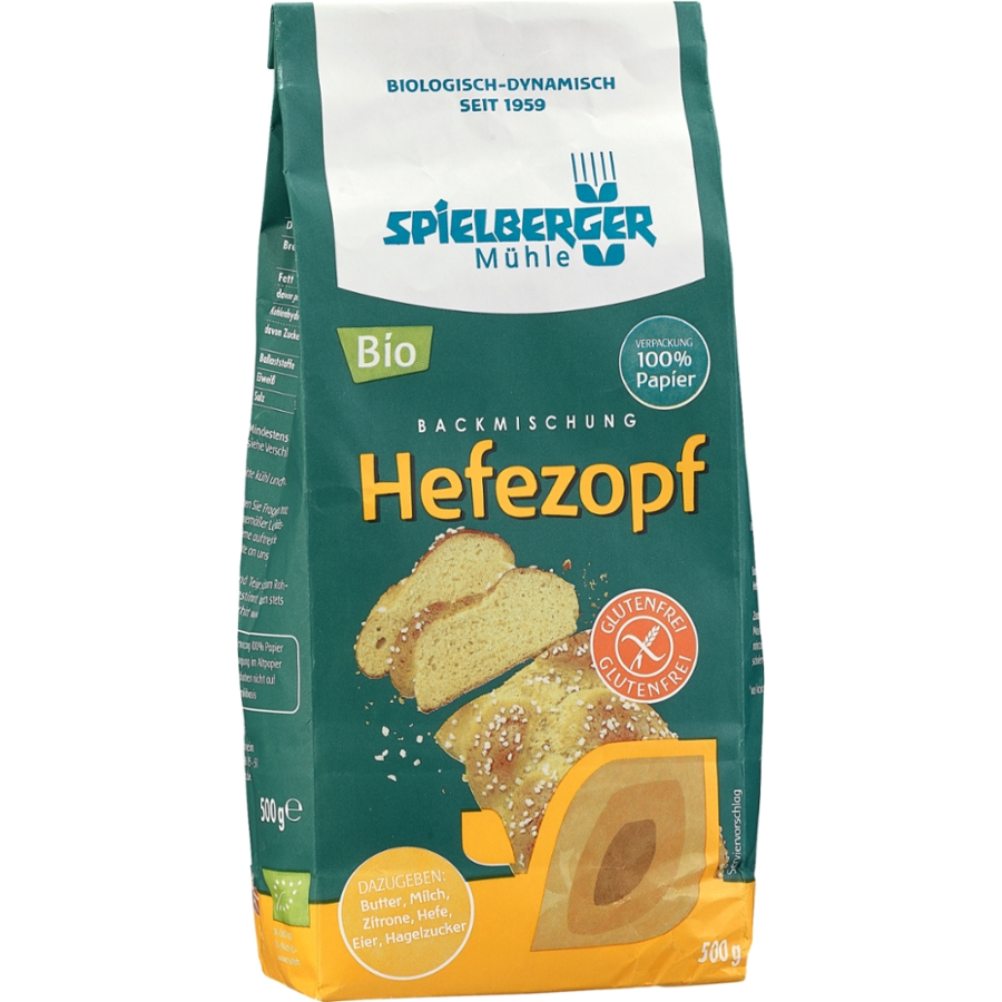 Bio Hefezopf Backmischung, glutenfrei