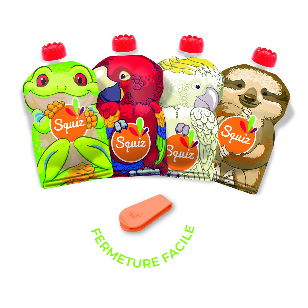 Lot de Gourdes Réemployables Amazonie x 4