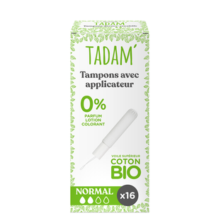 Tampons Dermo-Sensitifs Bio avec Applicateur Normal x 16