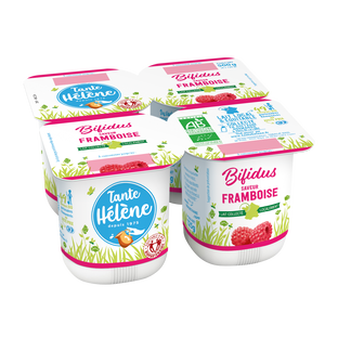 Yaourts Bifidus Saveur Framboise Bio et Equitables x4