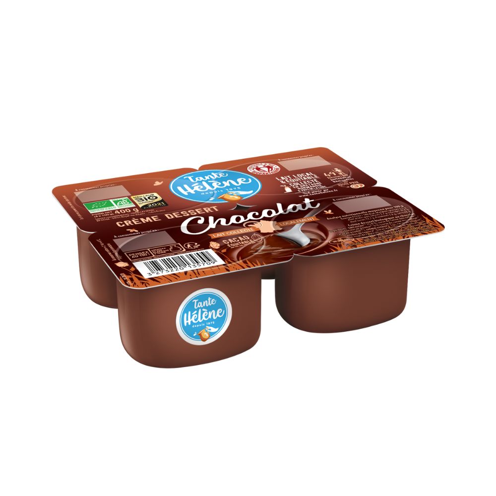 Crème dessert au chocolat bio et équitable x4