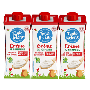Crème entière semi-épaisse de Normandie 30%MG bio 3x20cl