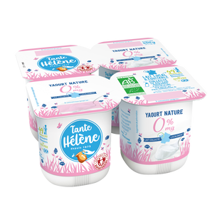 Yaourt nature 0% bio et équitables x4