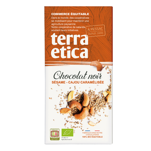 Chocolat Noir Sésame Cajou Caramélisé Bio