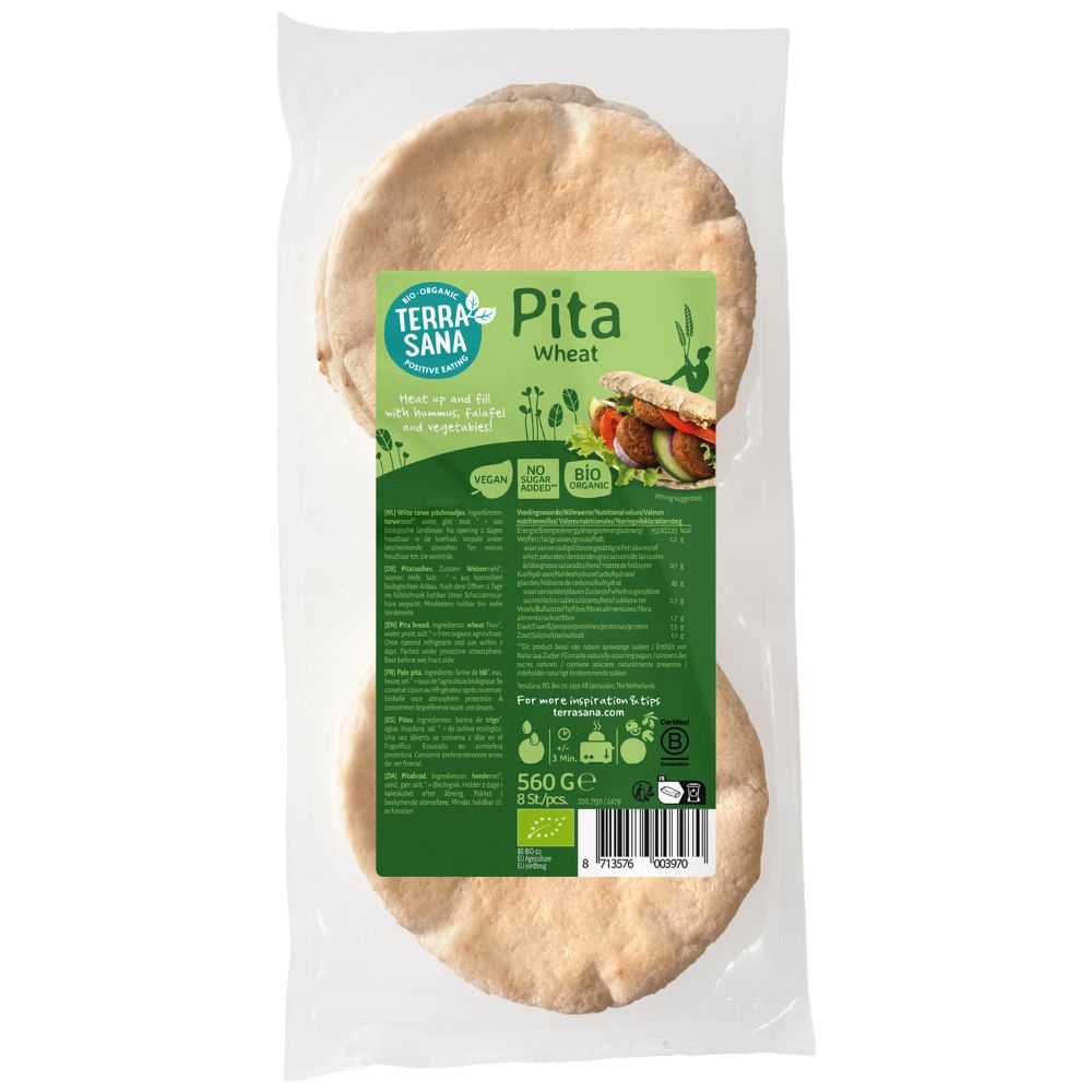 Pain Pita Nature Bio - 8x70g