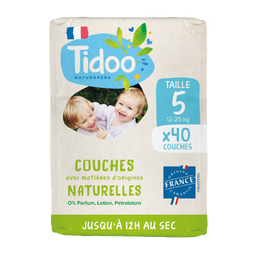 Couches Taille 5 (12-25kg) avec matières d'origine naturelle x 40