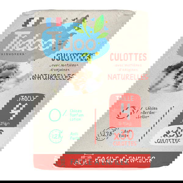 Culottes d'apprentissage T4 - (8-15kg) avec matières d'origine naturelle (cellulose) x 30