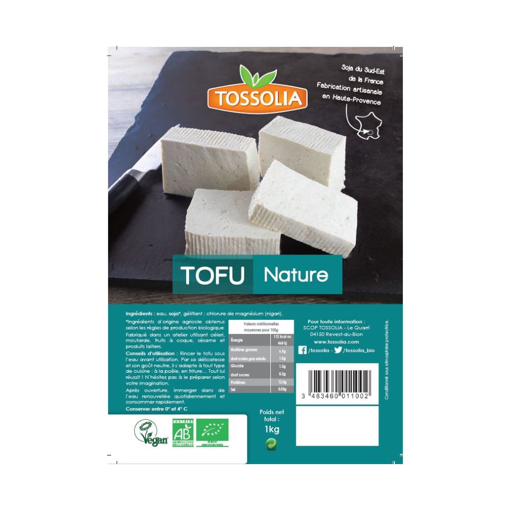 Tofu nature format familial bio