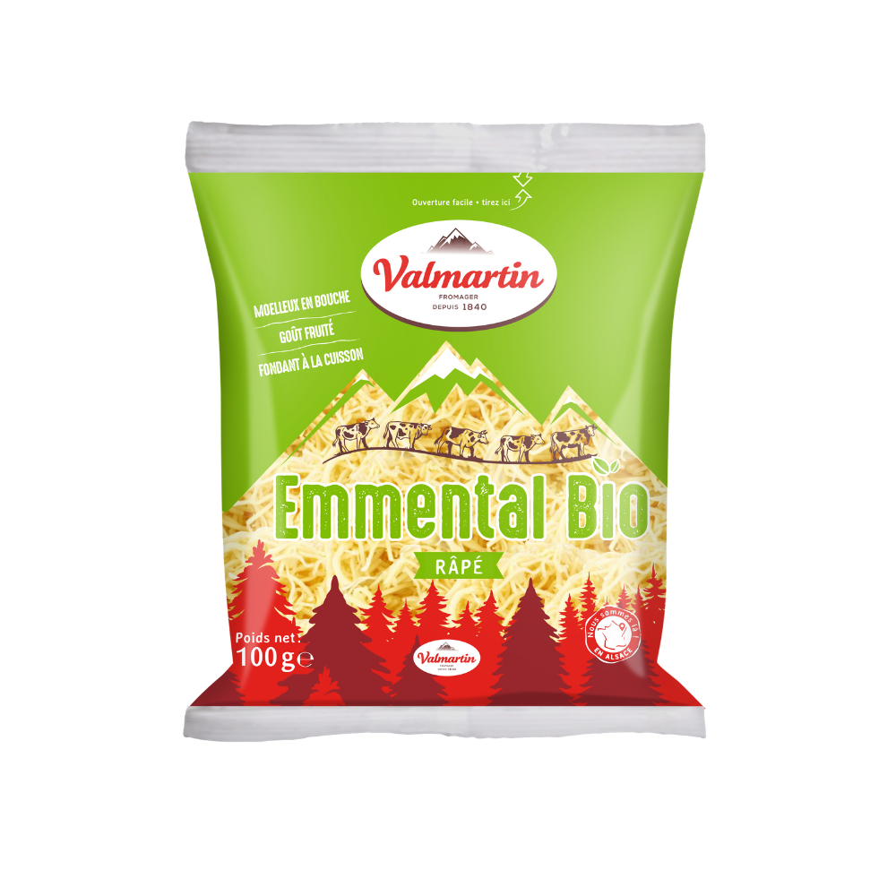 Fromage râpé emmental bio - 100g