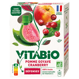 Gourde Pomme Goyave Cranberry - Défenses Bio x4