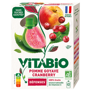 Gourde Pomme Goyave Cranberry - Défenses Bio x4