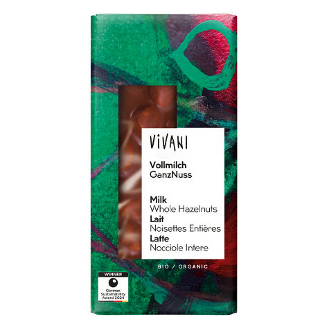 Bio Schokolade Vollmilch Ganznuss