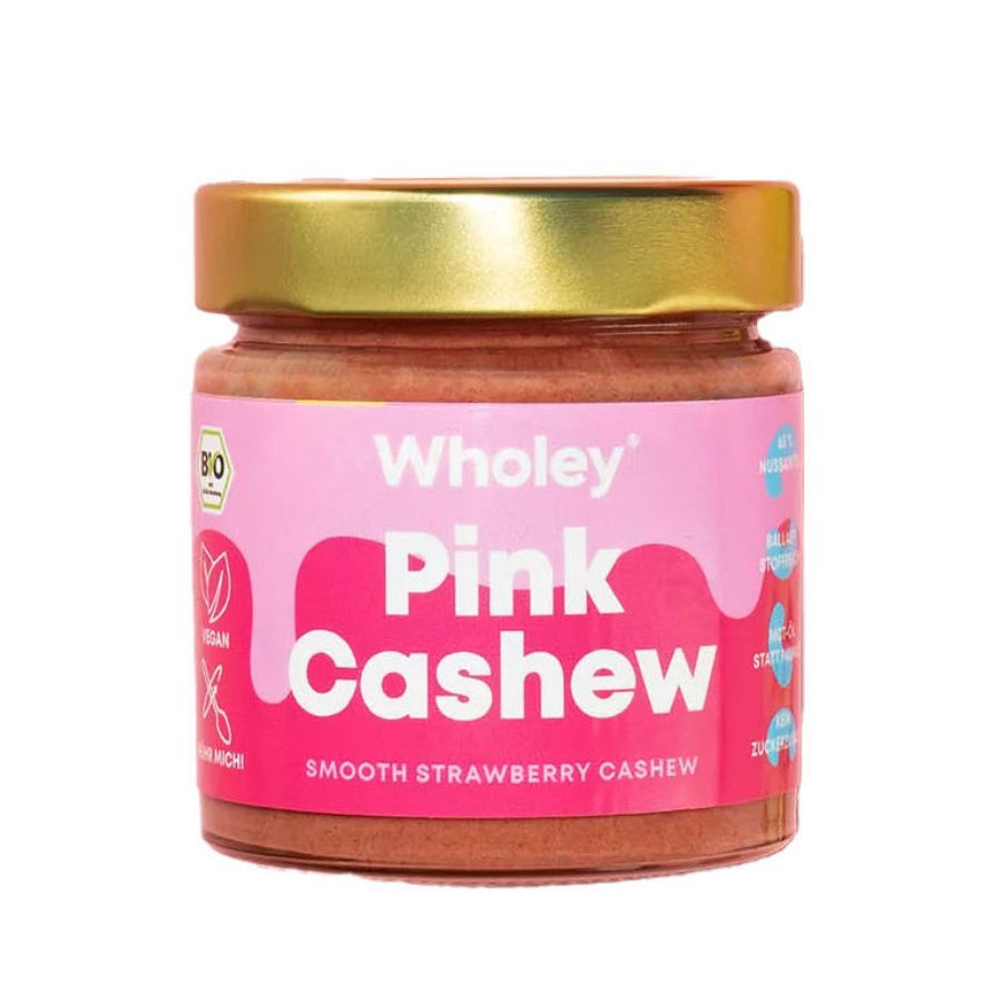 Bio Pinke Cashewbutter Pink Candy mit Erdbeere