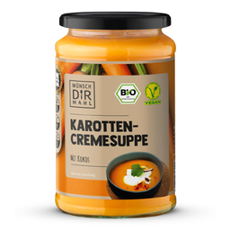 Bio Karottencremesuppe mit Kokos