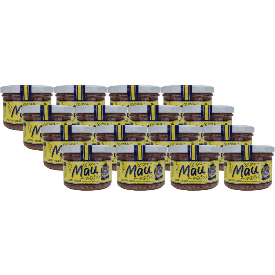 Bio Katzenfutter Mau Geiles Fressi, Karton 16 Stk.