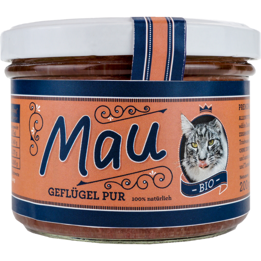 Bio Katzenfutter Geflügel Pur