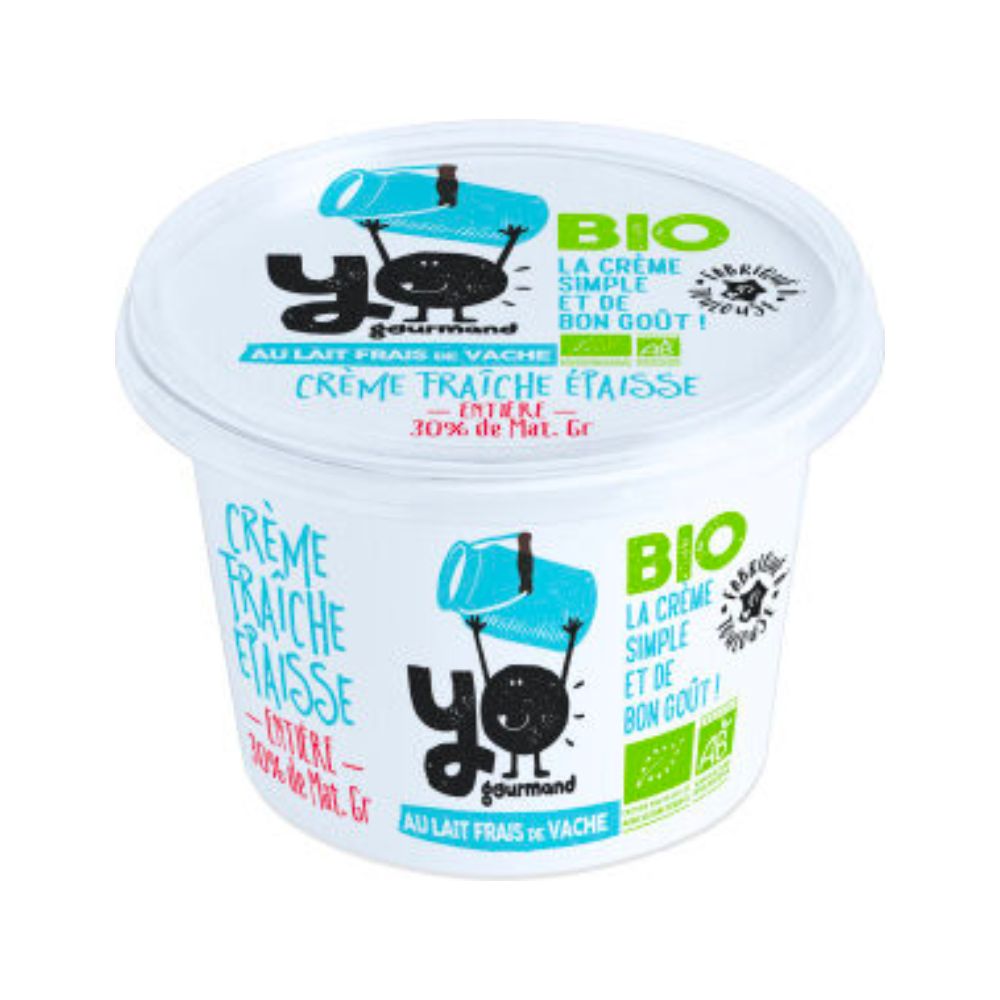 Crème fraîche entière épaisse bio - 30% mg