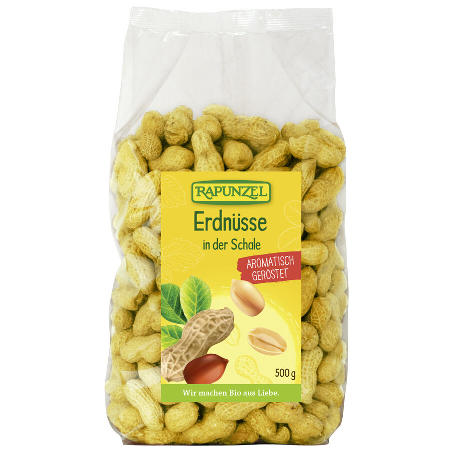 Bio Erdnüsse mit Schale, geröstet