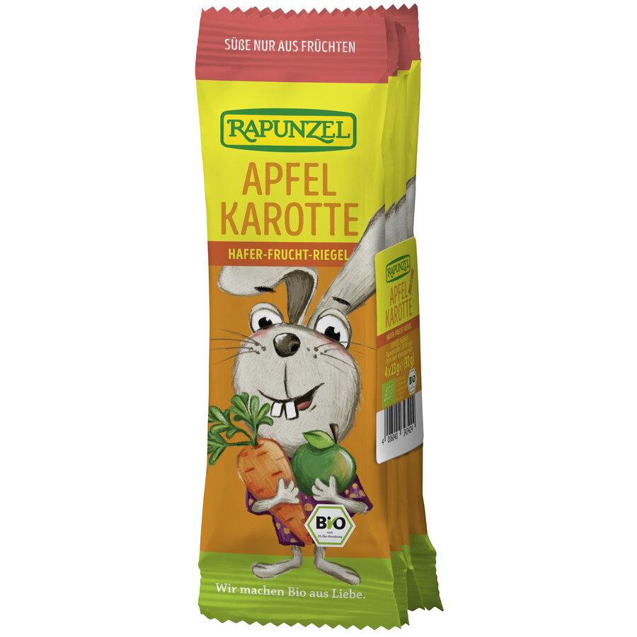 Bio Kinder Hafer-Frucht-Gemüseriegel Apfel-Karotte, 4 Stk.
