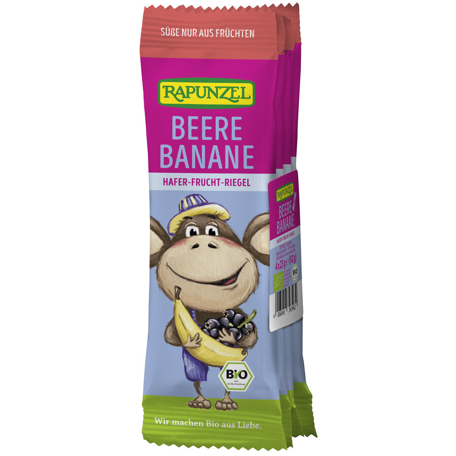 Bio Kinder Hafer-Frucht-Riegel Beere-Banane, 4 Stk.