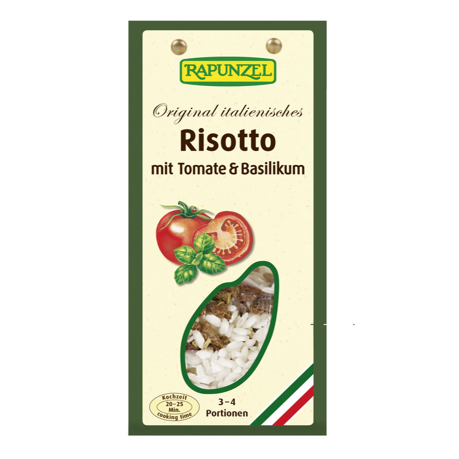 Bio Risotto mit Tomaten & Basilikum